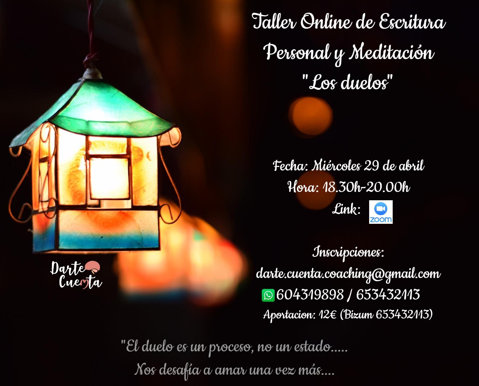 Taller Online de Escritura Personal y Meditación "Los duelos"