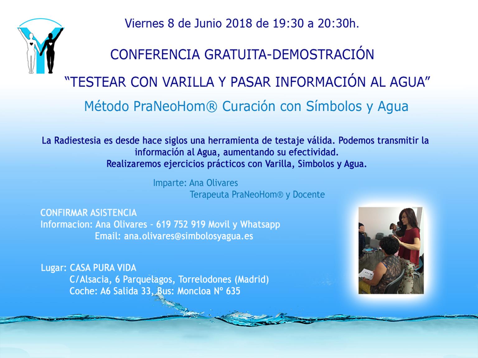CONFERENCIA “TESTEAR CON VARILLA Y PASAR INFORMACION AL AGUA”