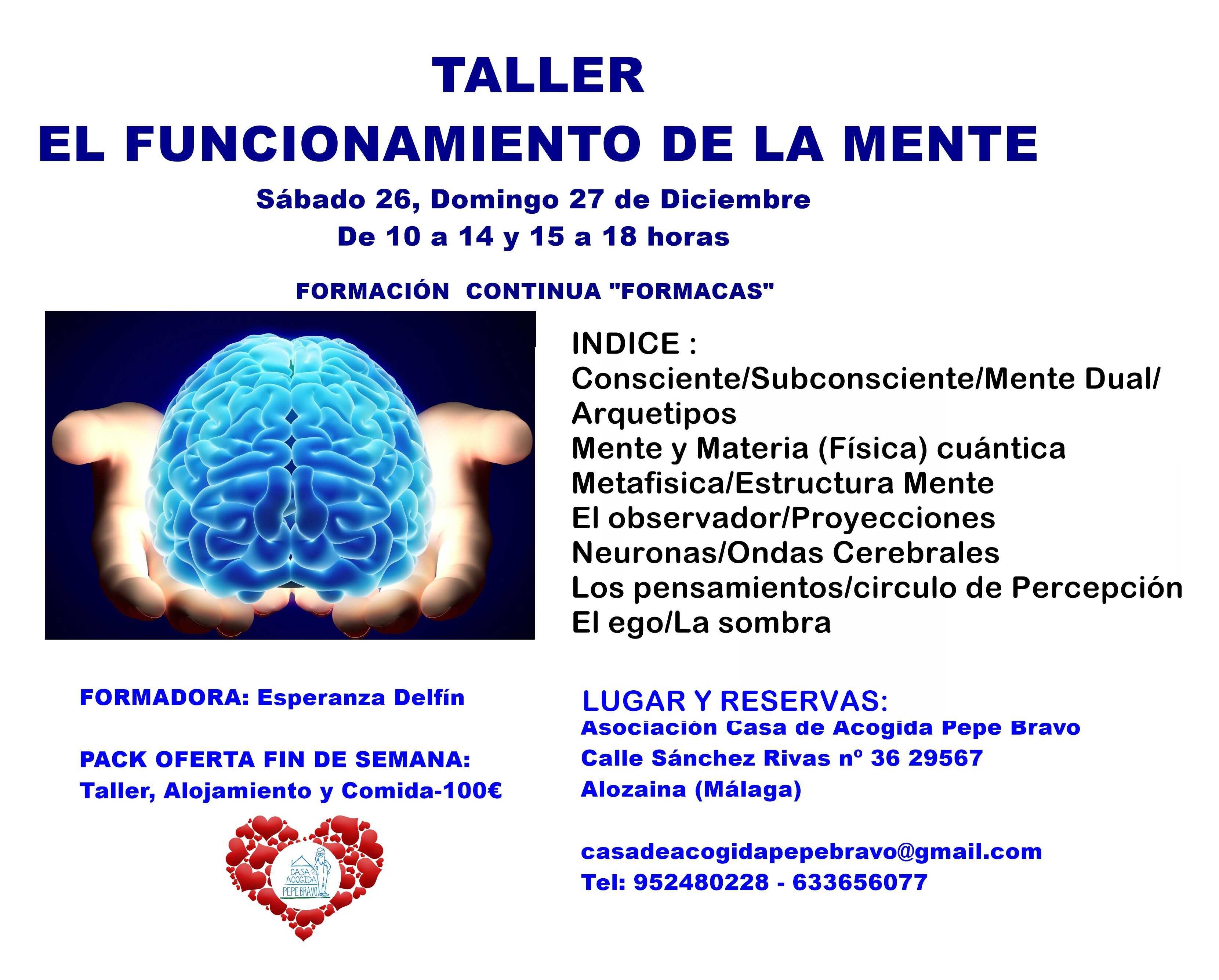 EL FUNCIONAMIENTO DE LA MENTE- taller/viaje