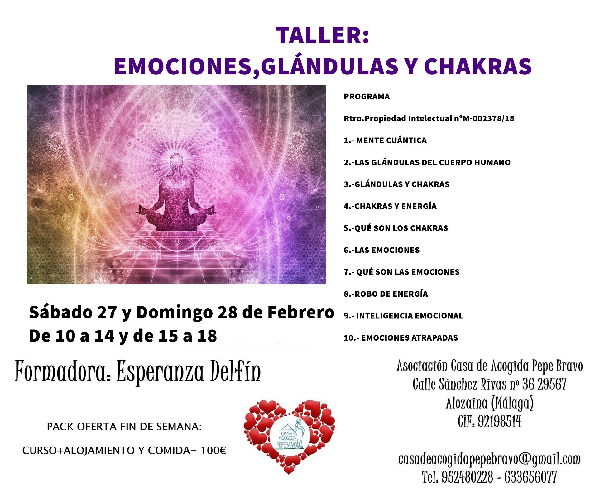 RETIRO/CURSO: EMOCIONES, GLÁNDULAS Y CHAKRAS