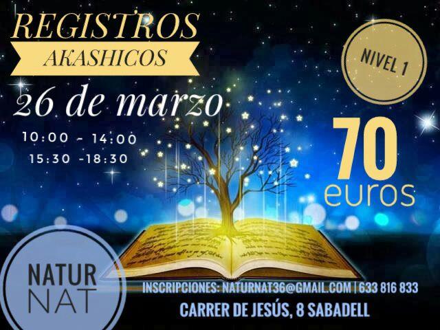 TALLER DE REGISTROS AKASHICOS NIVEL 1