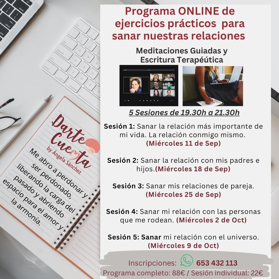Programa ONLINE de ejercicios prácticos para sanar nuestras relaciones