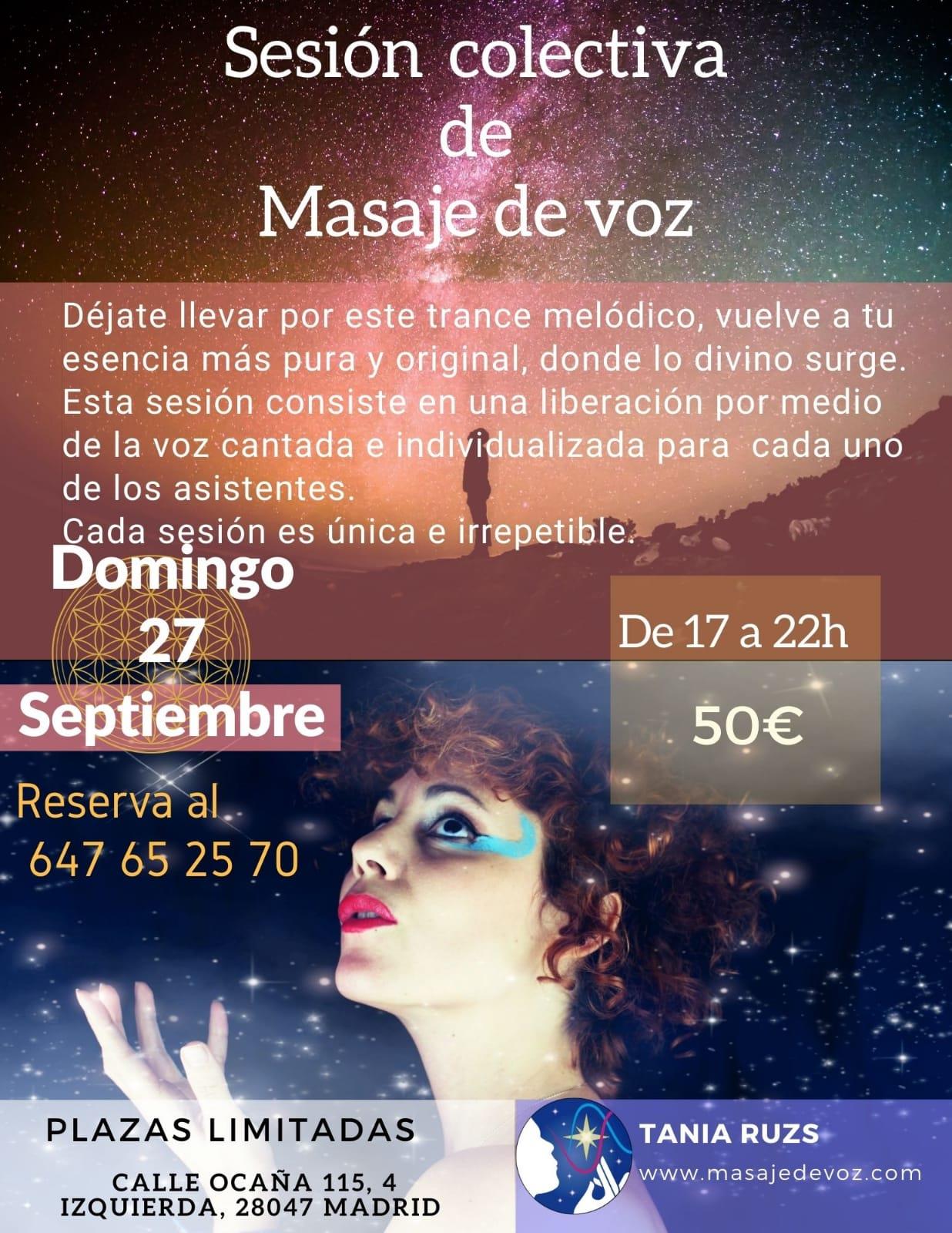 SESIÓN COLECTIVA DE MASAJE DE VOZ