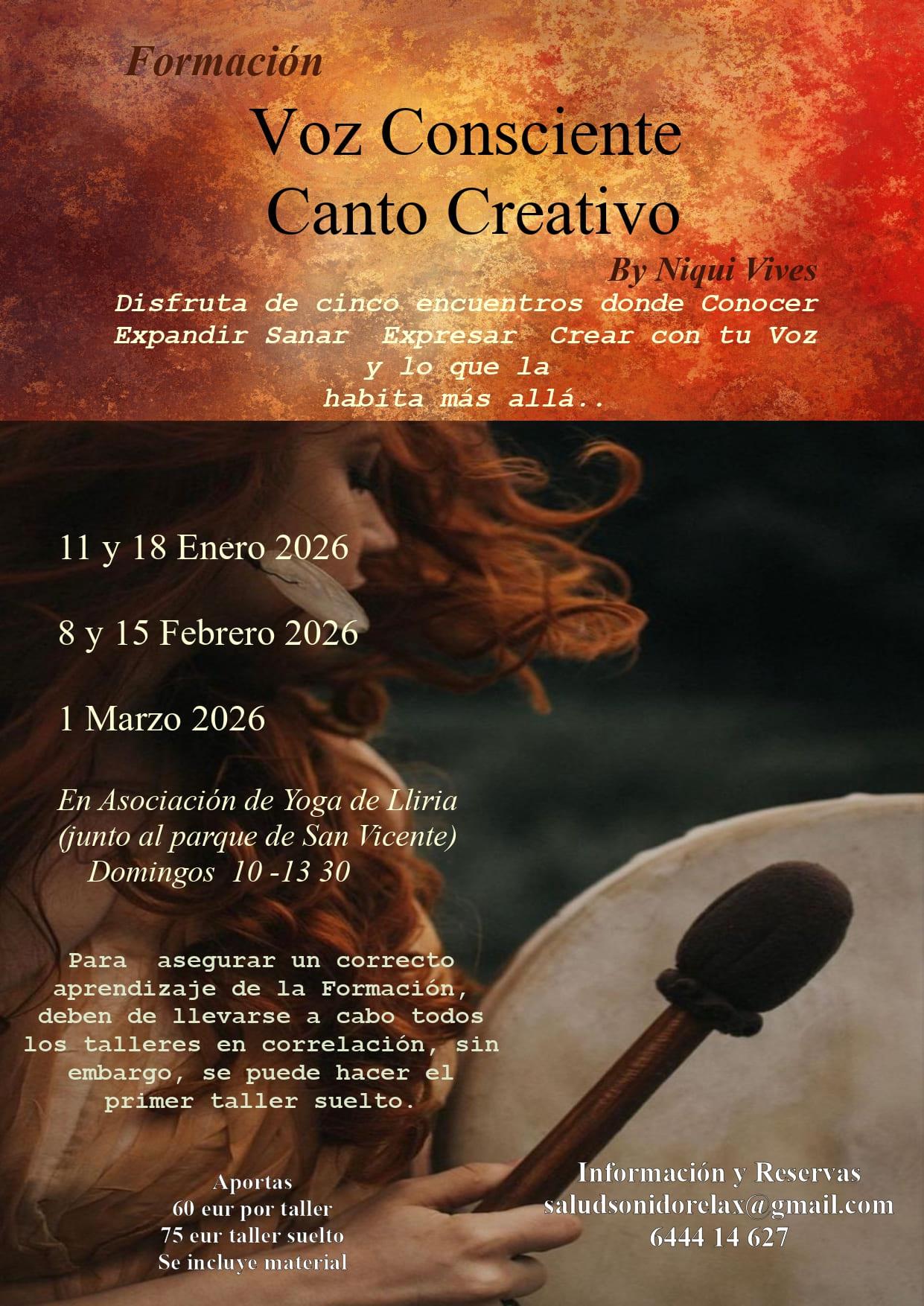 Formación en Voz Consciente y Canto Creativo