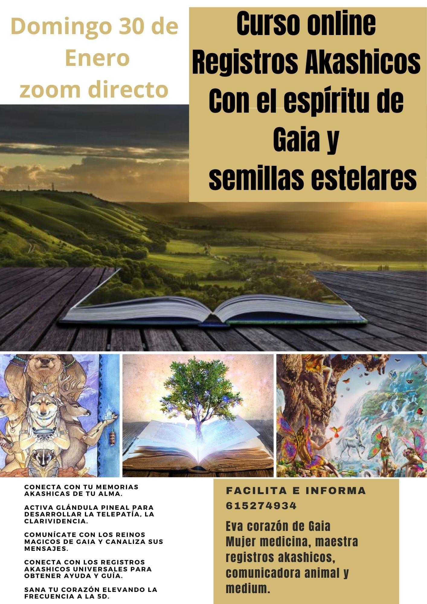 Curso Registro Akashicos con el espiritu de Gaia