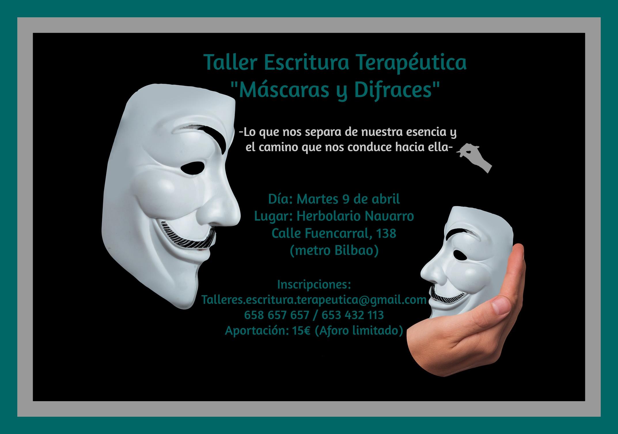 Taller Escritura Terapéutica "Máscaras y Disfraces"