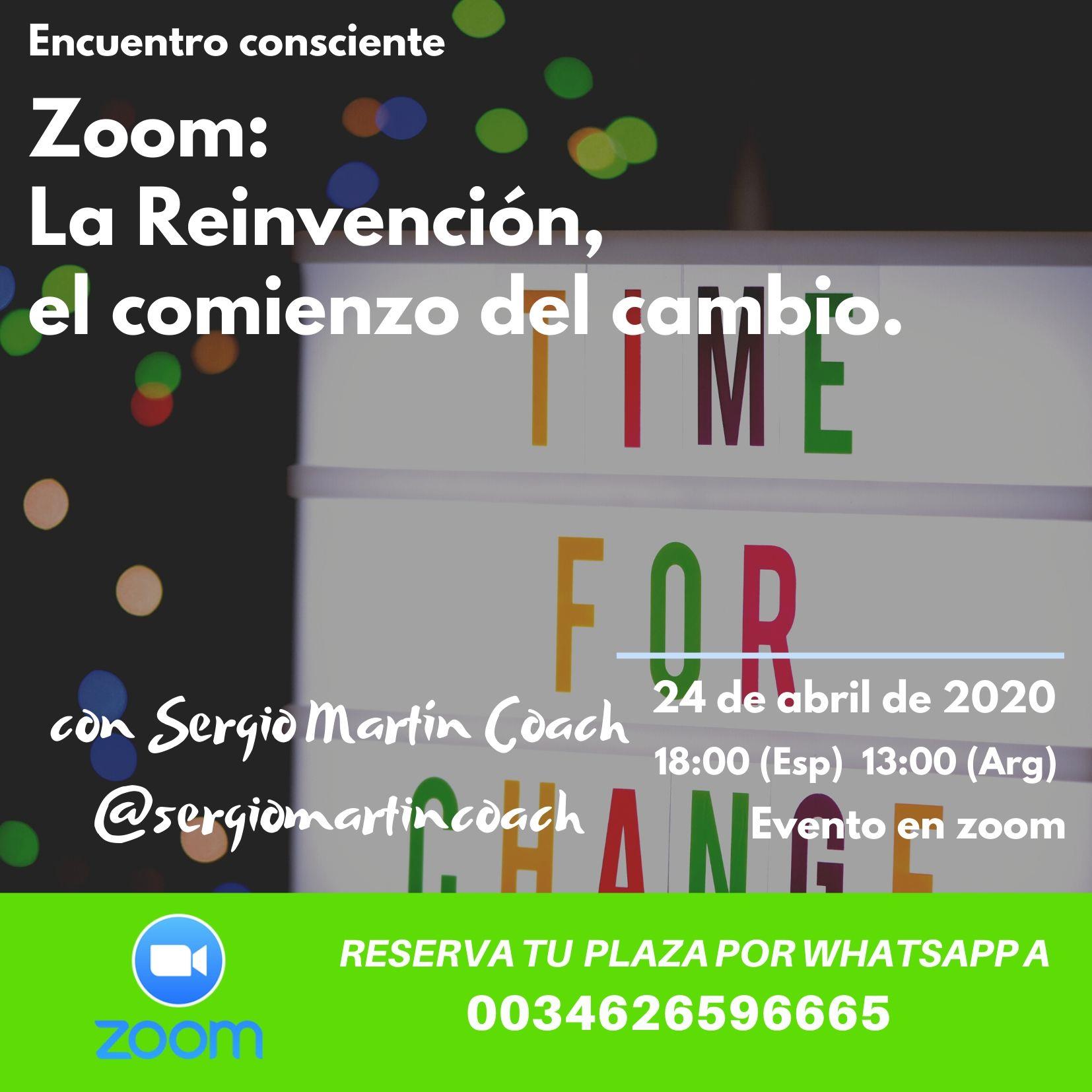 Conferencia gratuita: La reinvención, el principio del cambio.