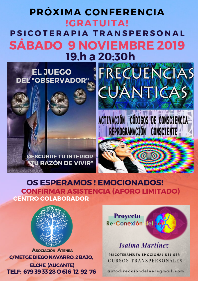 Conferencia "Presentación  cursos Psicoterapia Transpersonal"