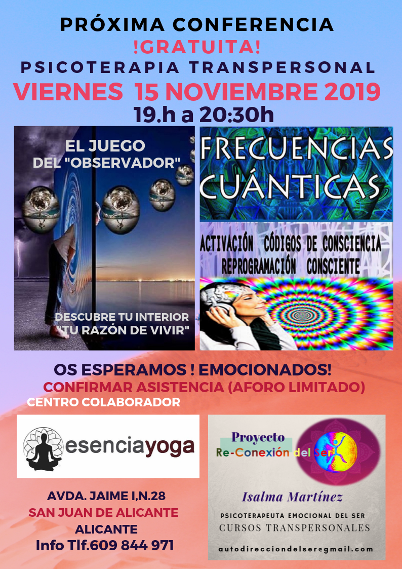 Conferencia "Presentación  cursos Psicoterapia Transpersonal"