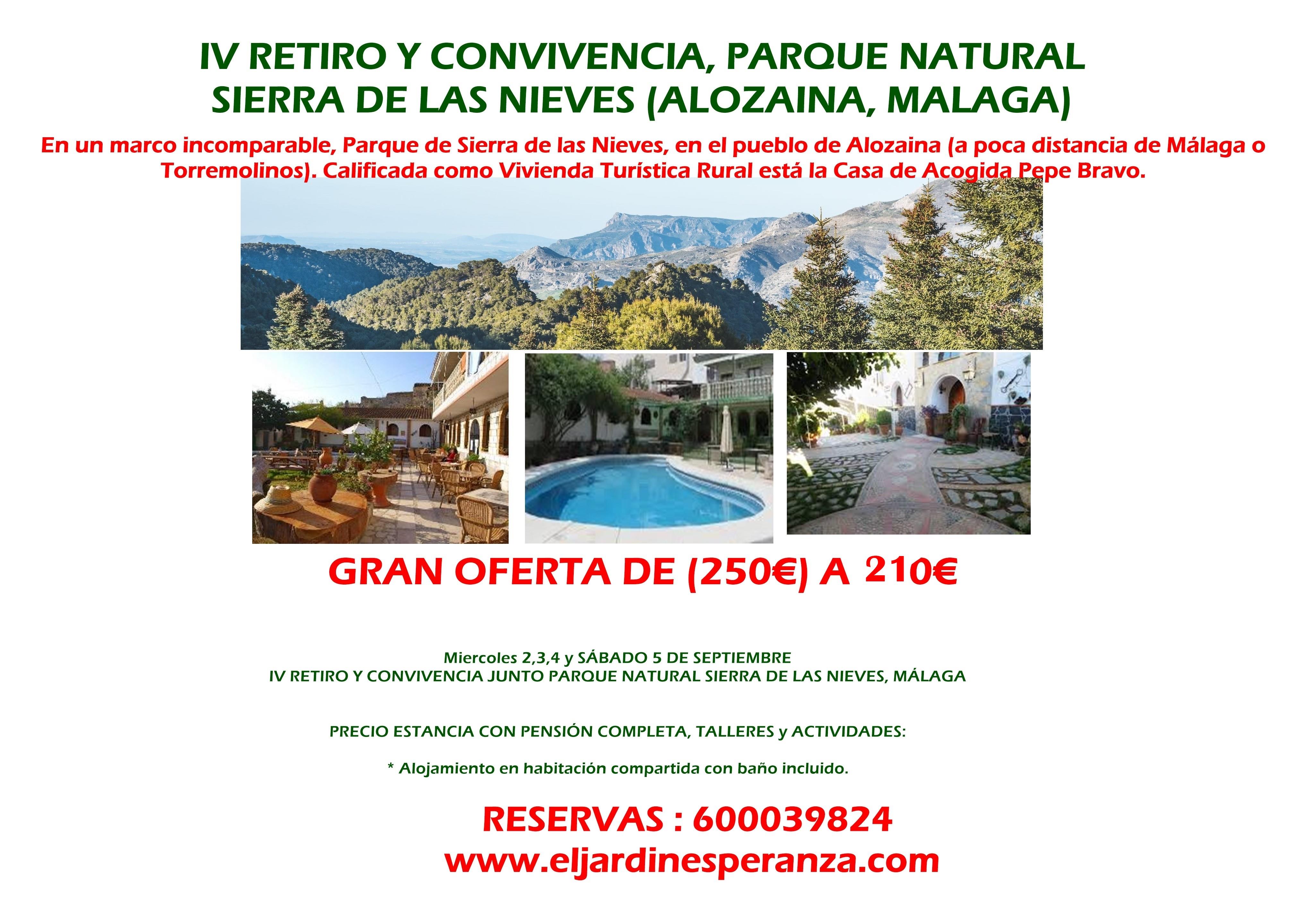 IV RETIRO Y CONVIVENCIA JUNTO PARQUE  SIERRA DE LAS NIEVES, MÁLAGA