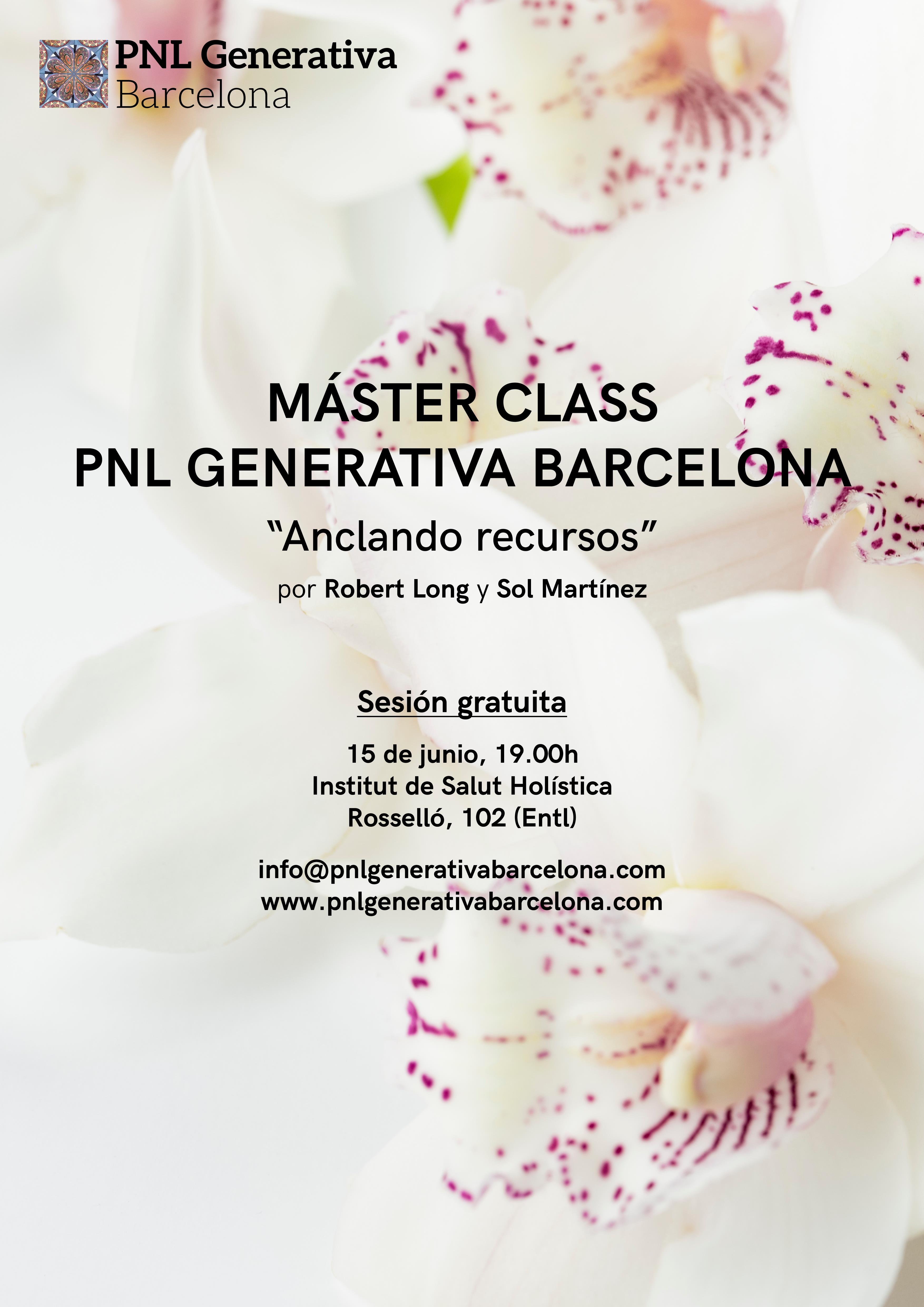 MÁSTER CLASS PNL GENERATIVA BARCELONA