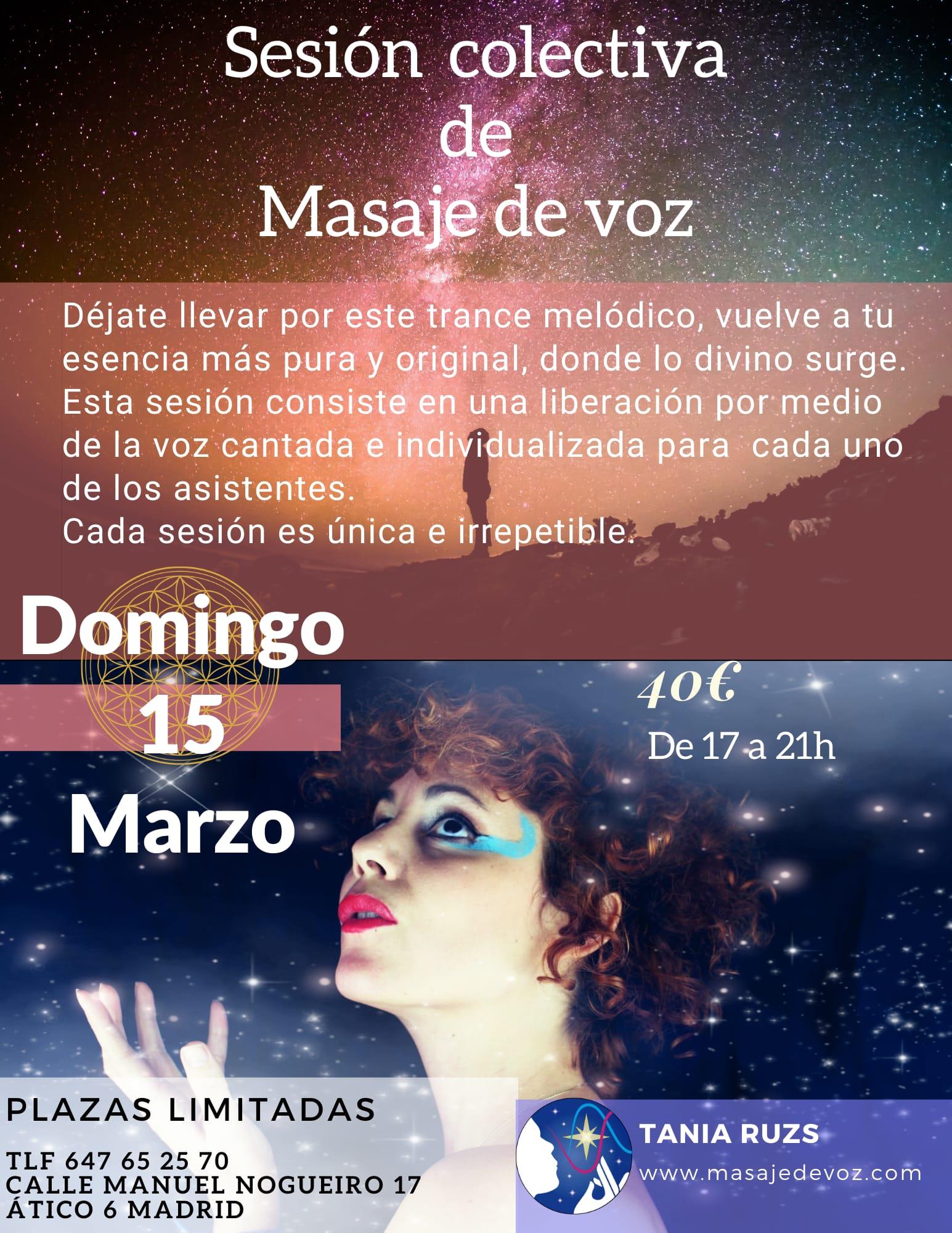 SESIÓN COLECTIVA DE MASAJE DE VOZ