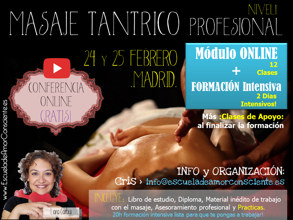 MASAJE TÁNTRICO PROFESIONAL - NIVEL 1 (Iniciación)