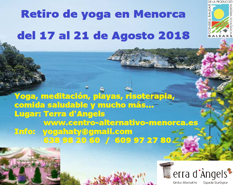 Retiro de yoga en Menorca del 17 al 21 de Agosto 2018