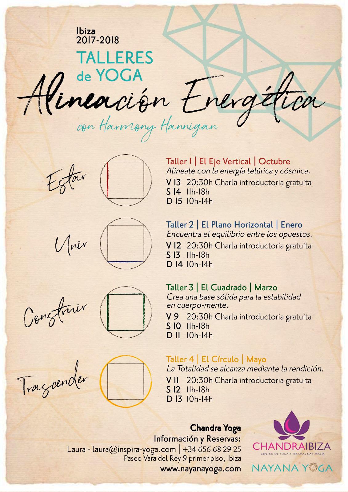 Talleres de alineación energética Nayana Yoga en Ibiza