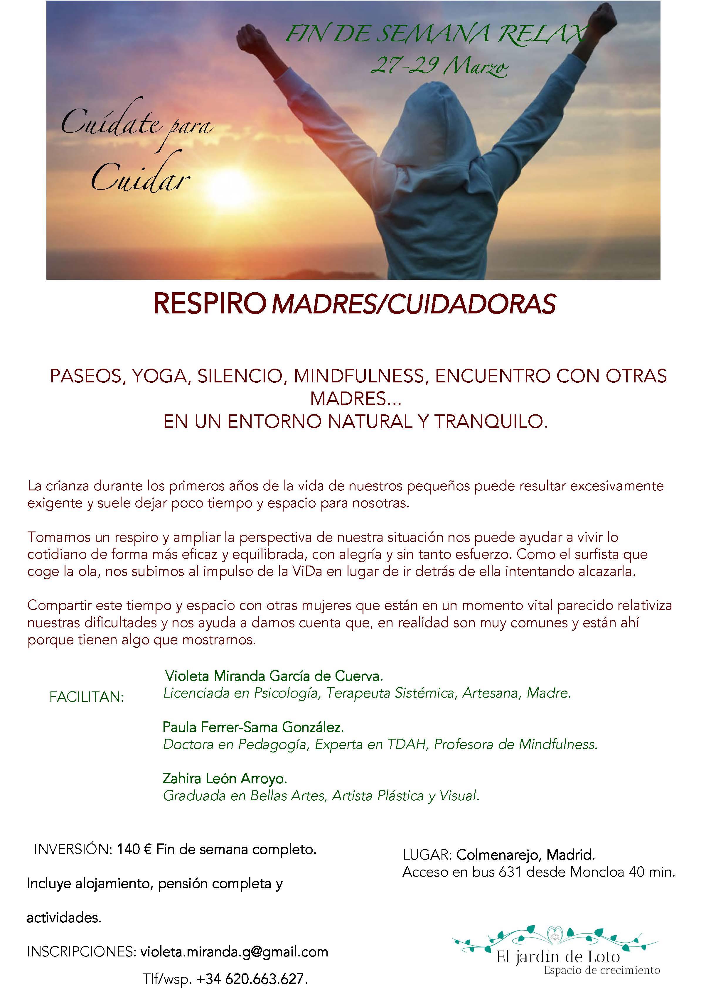 RETIRO PARA MADRES Y CUIDADORAS
