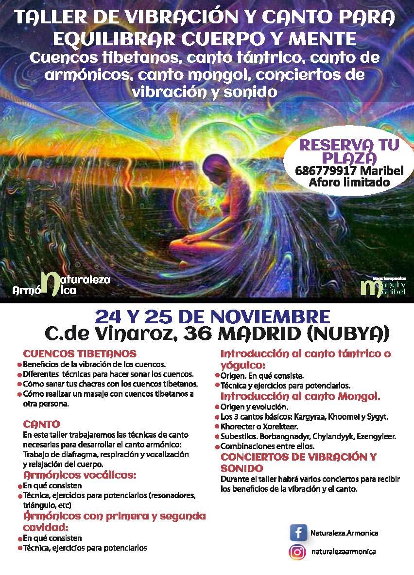 Vibración y canto para equilibrar cuerpo y mente, Madrid