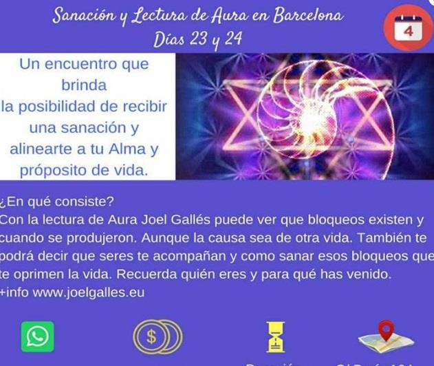 SESIÓN: SANACIÓN Y LECTURA DE AURA