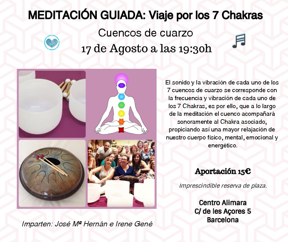 Meditación Chakras + Cuencos de Cuarzo
