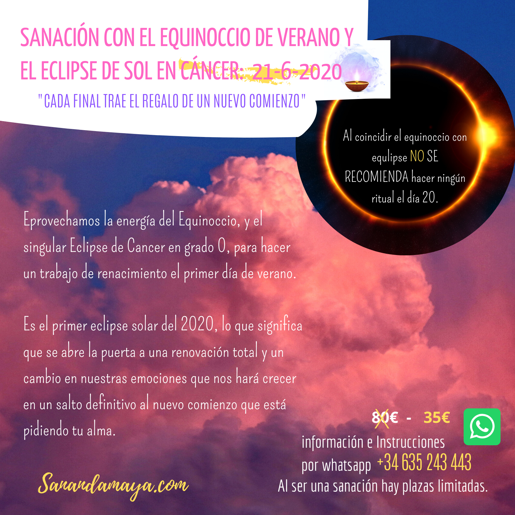 Equinoccio de verano y Eclipse de sol: 21-6-2020 Sanación emocional