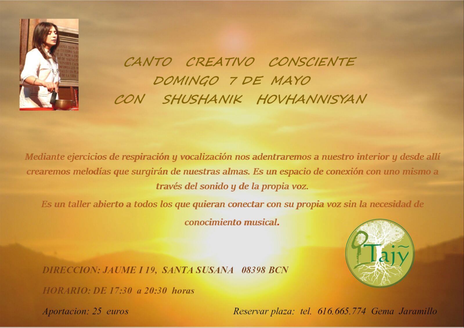 Taller de Canto Creativo Consciente