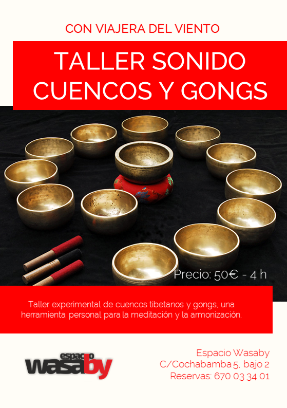 Taller cuencos tibetanos y Gongs