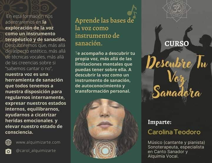 CURSO DE PROFUNDIZACIÓN "DESCUBRE TU VOZ SANADORA".