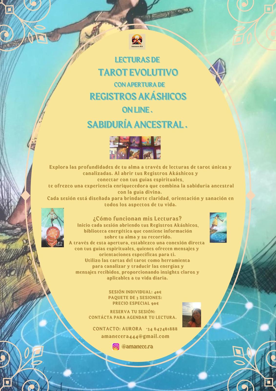 LECTURAS DE TAROT EVOLUTIVO CON APERTURA DE REGISTROS AKÁSHICOS