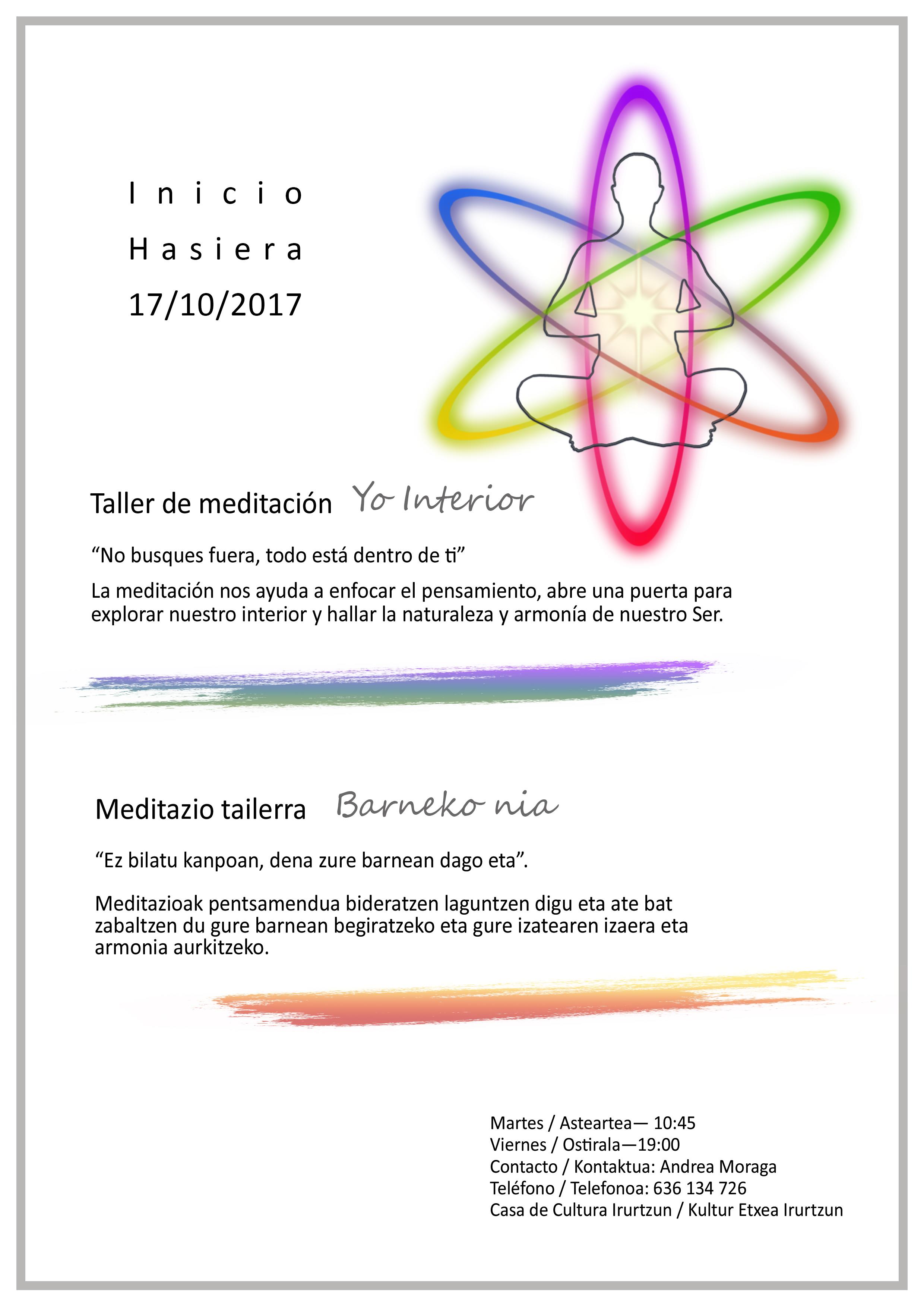 Taller de meditación "Yo Interior"