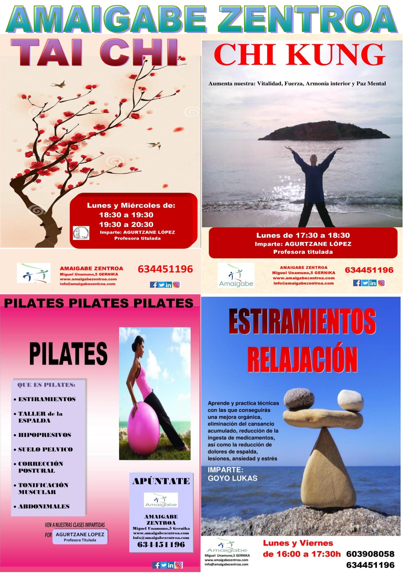 TAI CHI  CHI KUNG  PILATES