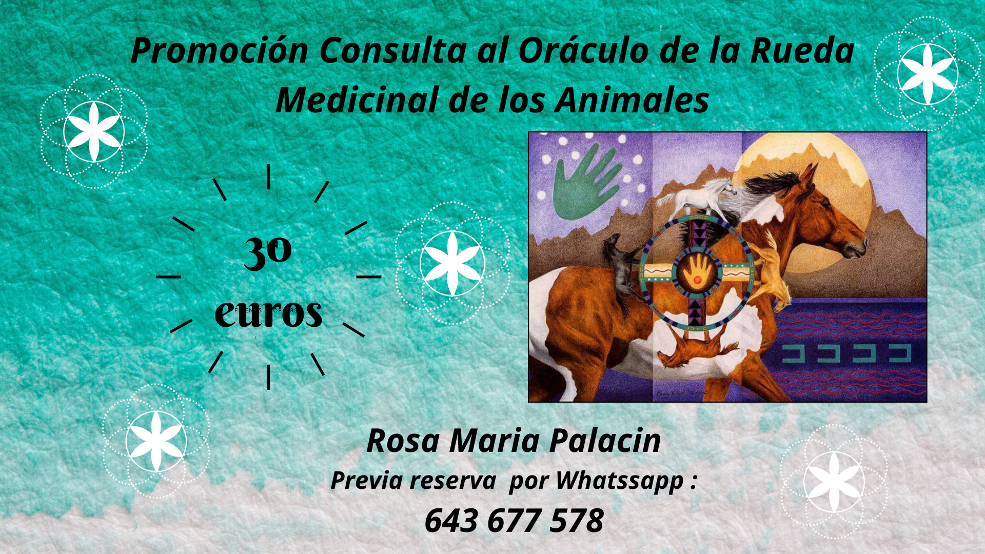 LECTURA EN PROMOCIÓN DEL ORÁCULO DE LA RUEDA MEDICINAL DE LOS ANIMALES